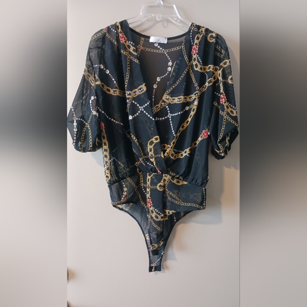 Black Sheer bodysuit